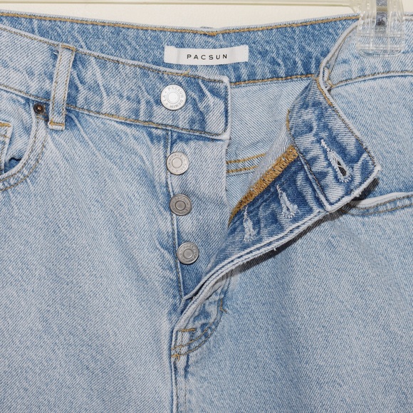 PacSun Ripped High Waisted Straight Leg Jeans - Picture 7 of 9